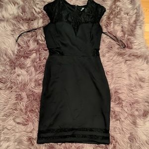 Guess little black dress with sexy mesh